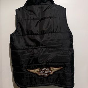 Mens puff Vest with Harley Davidson Wings